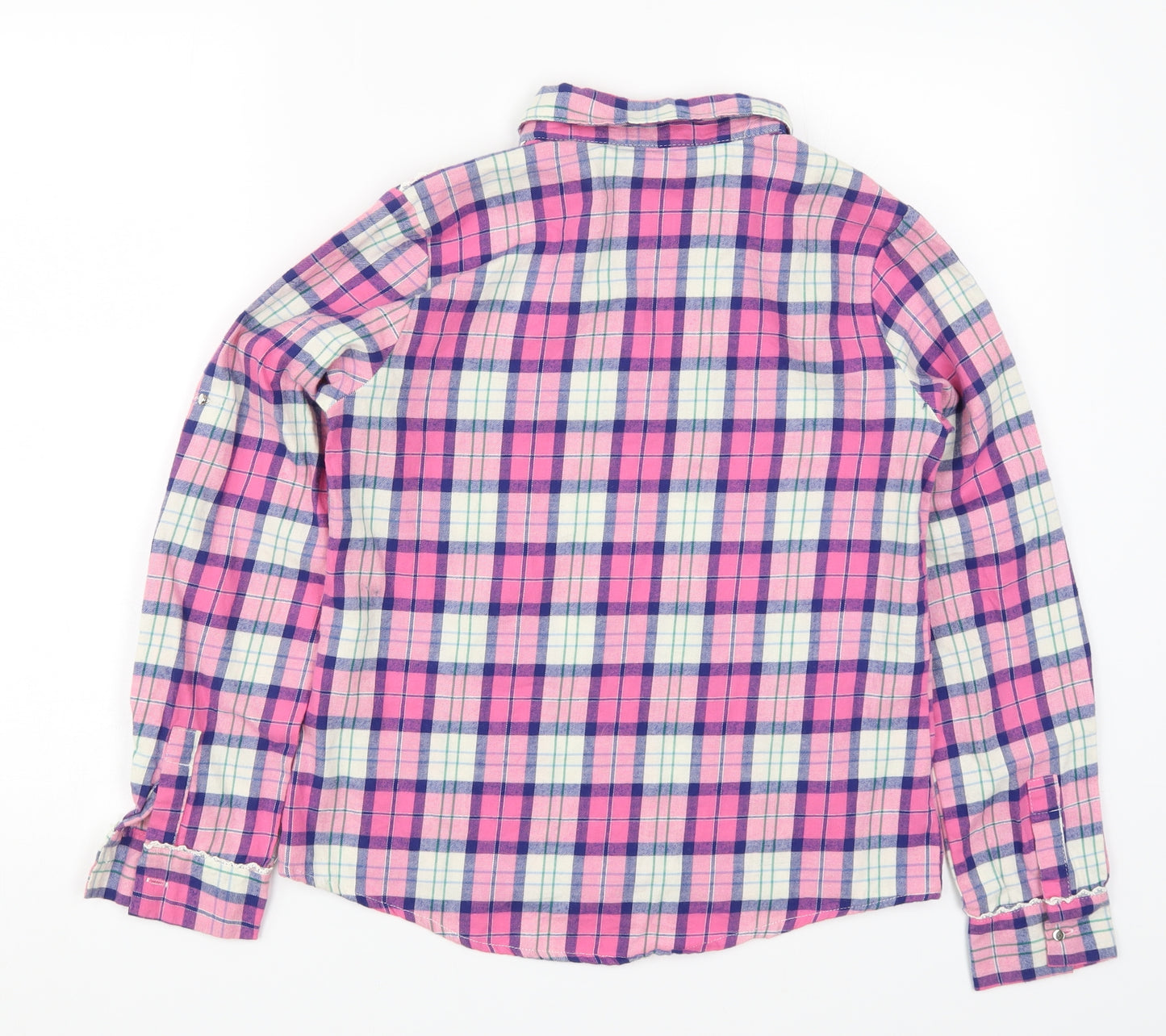 M Kids Girls Pink Check  Basic Casual Size 14 Years