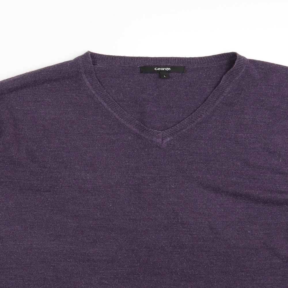 George Mens Purple   Pullover Jumper Size L