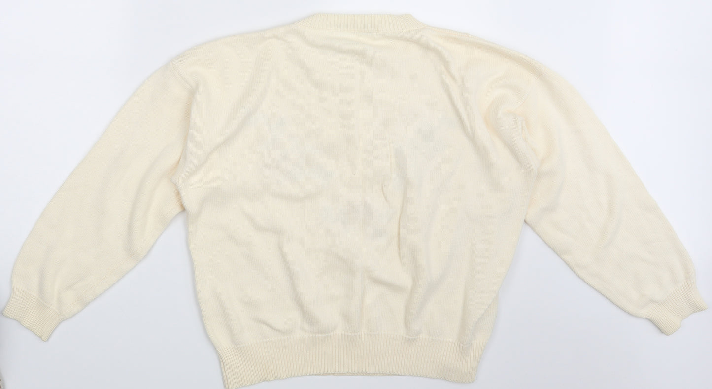 St Michael Womens Ivory Floral  Pullover Jumper Size 18