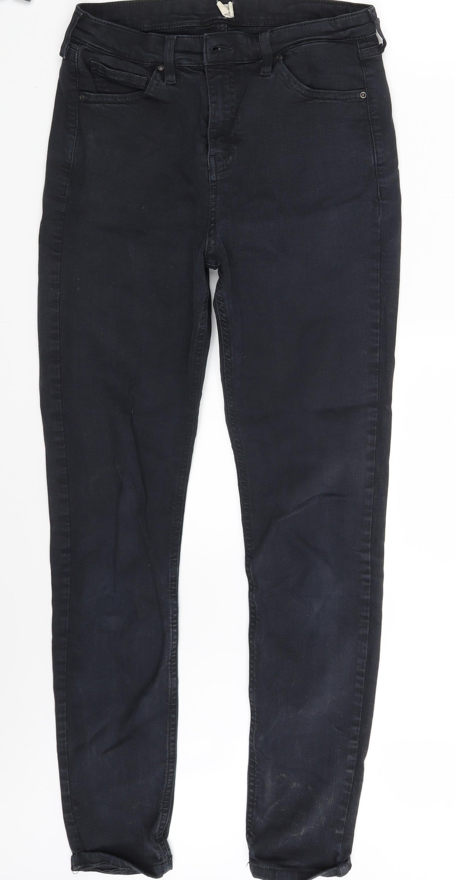Topshop Womens Black  Denim Skinny Jeans Size 30 in L34 in