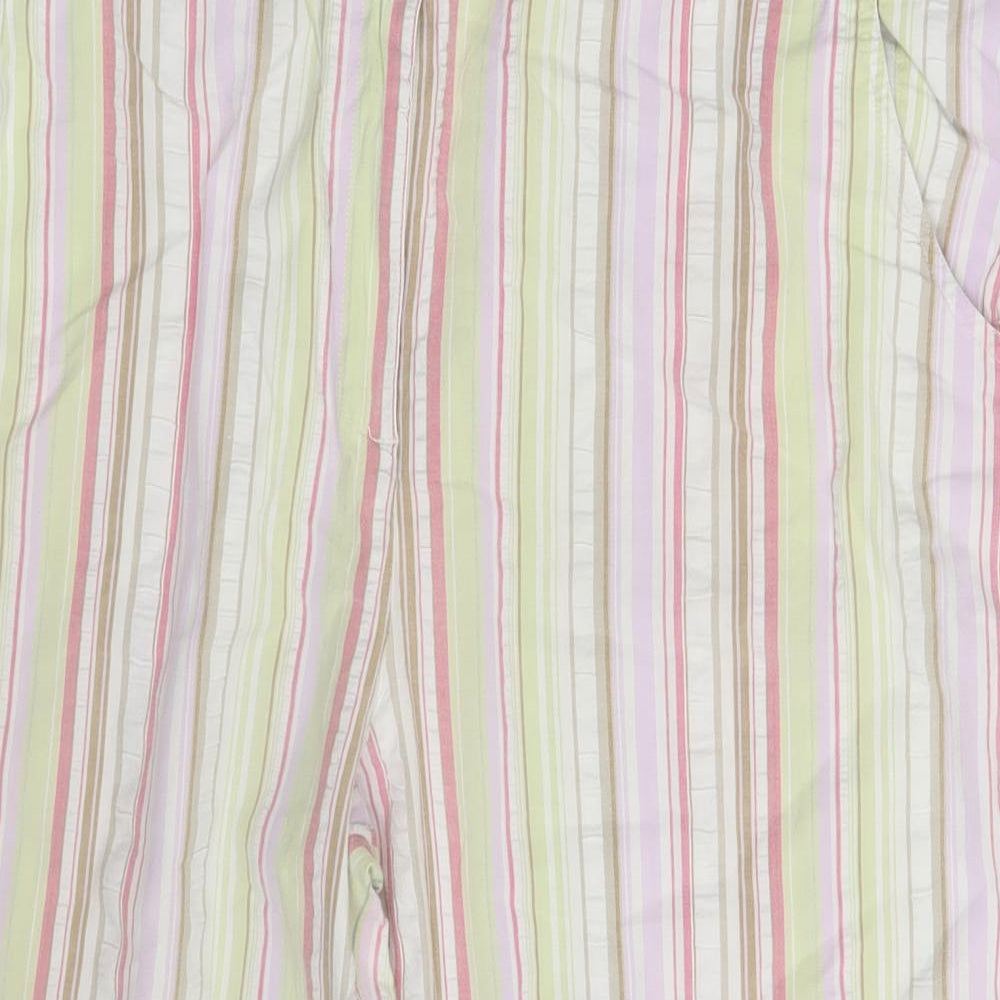 Bonmarché Womens Multicoloured Striped  Cut-Off Shorts Size 20