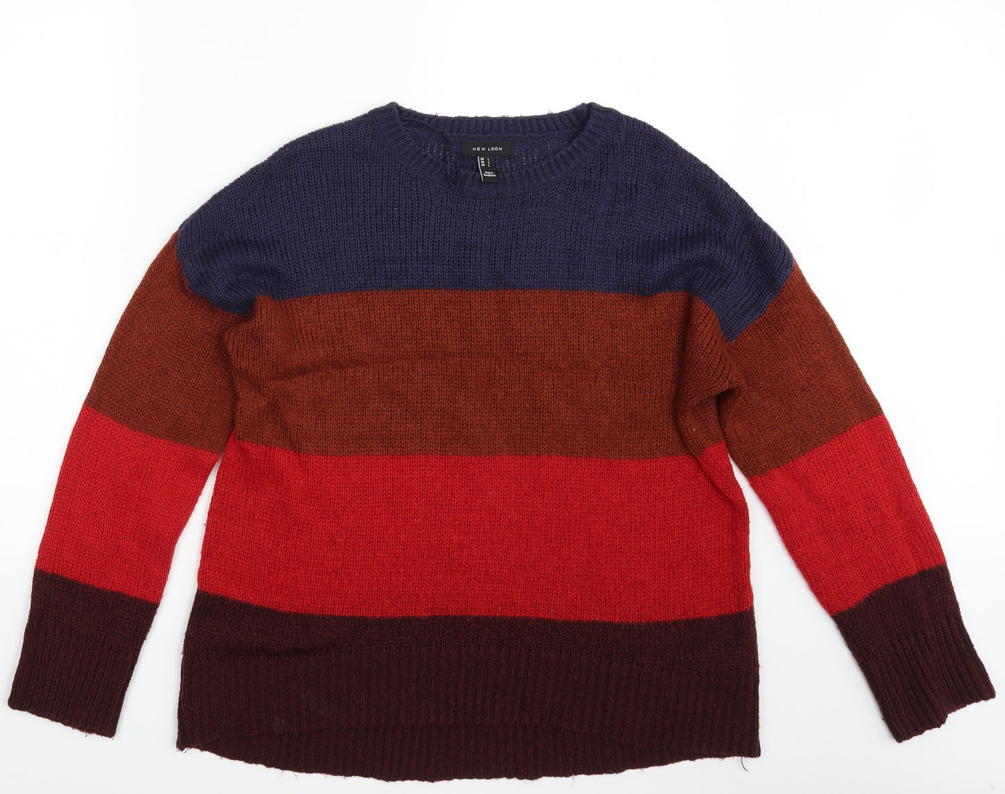 New Look Womens Multicoloured Striped  Pullover Jumper Size L