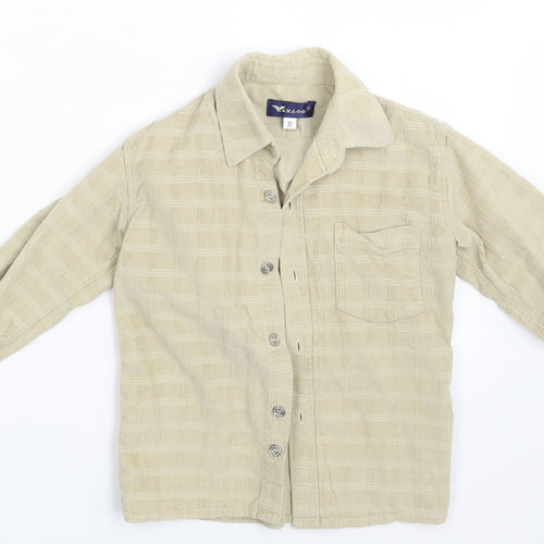 Yixite Girls Beige  Corduroy Basic Button-Up One Size