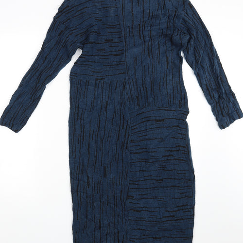 Sahara Womens Blue Striped  T-Shirt Dress  Size S