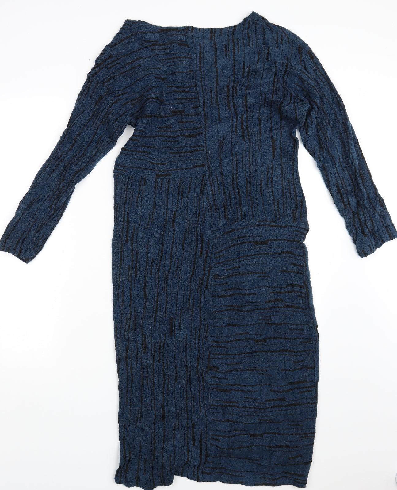 Sahara Womens Blue Striped  T-Shirt Dress  Size S