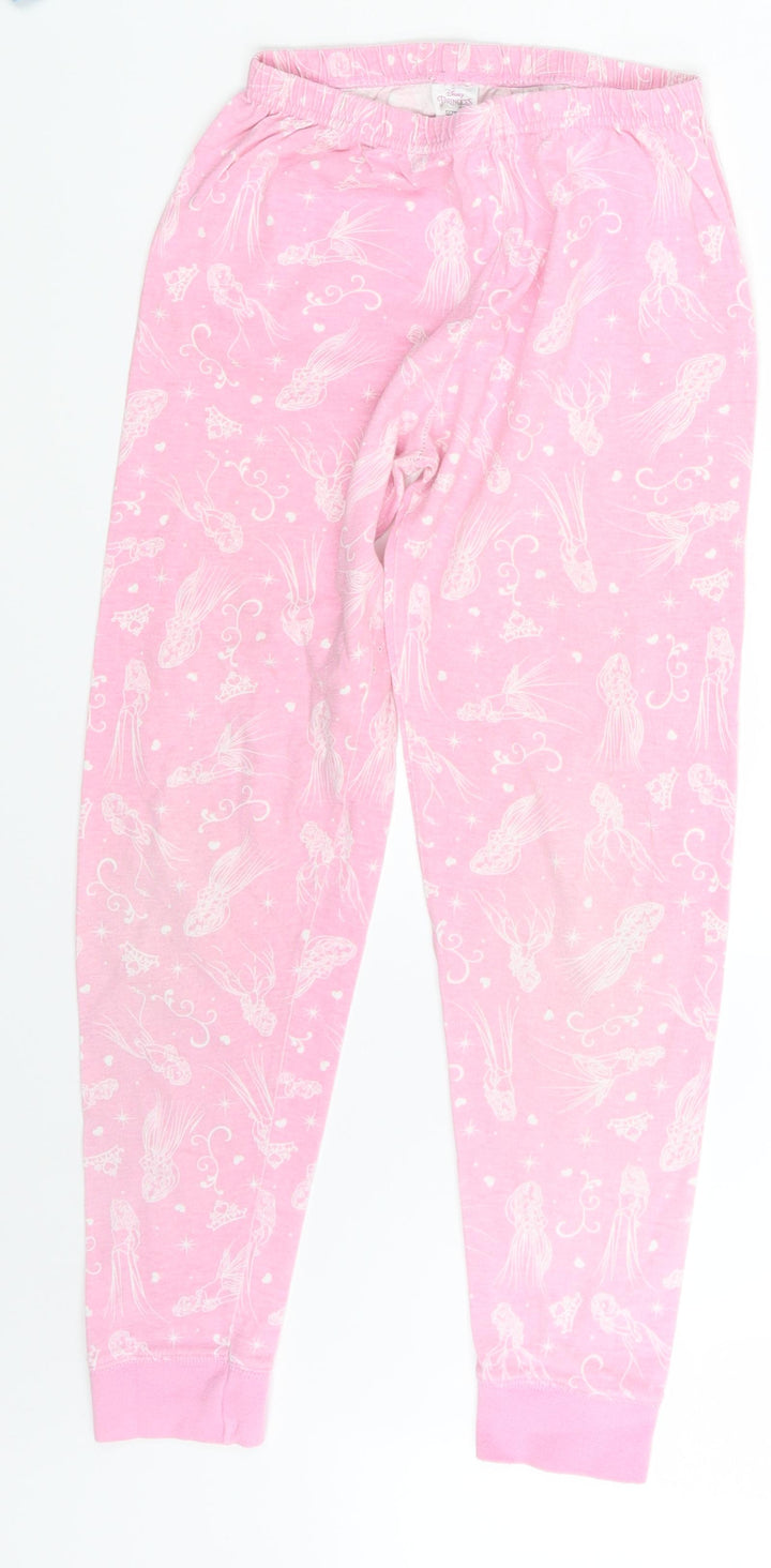 Disney Girls Pink Animal Print  Jogger Trousers Size 9 Years