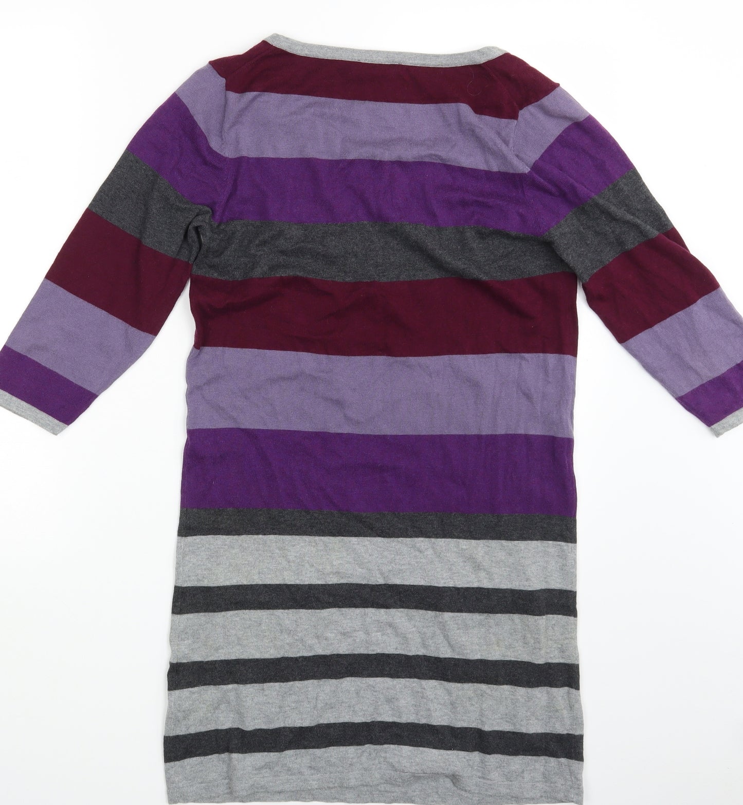 Autograph Womens Multicoloured Striped  T-Shirt Dress  Size 12