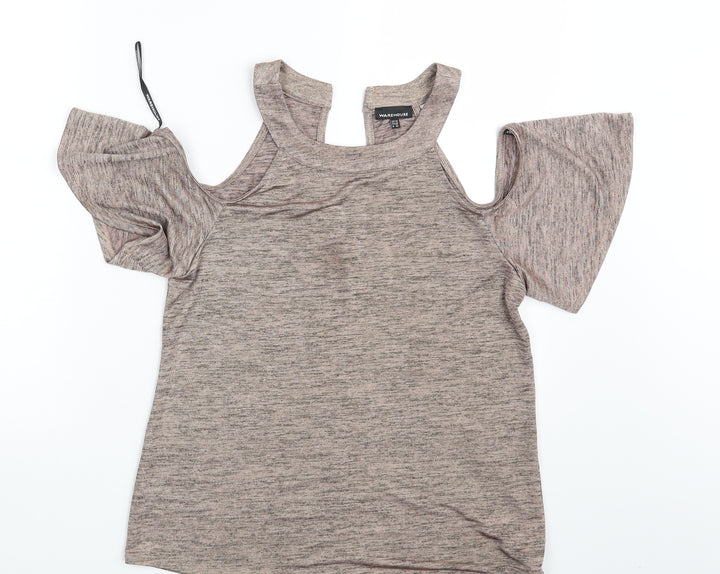 Warehouse Womens Pink Basic T-Shirt Size 10