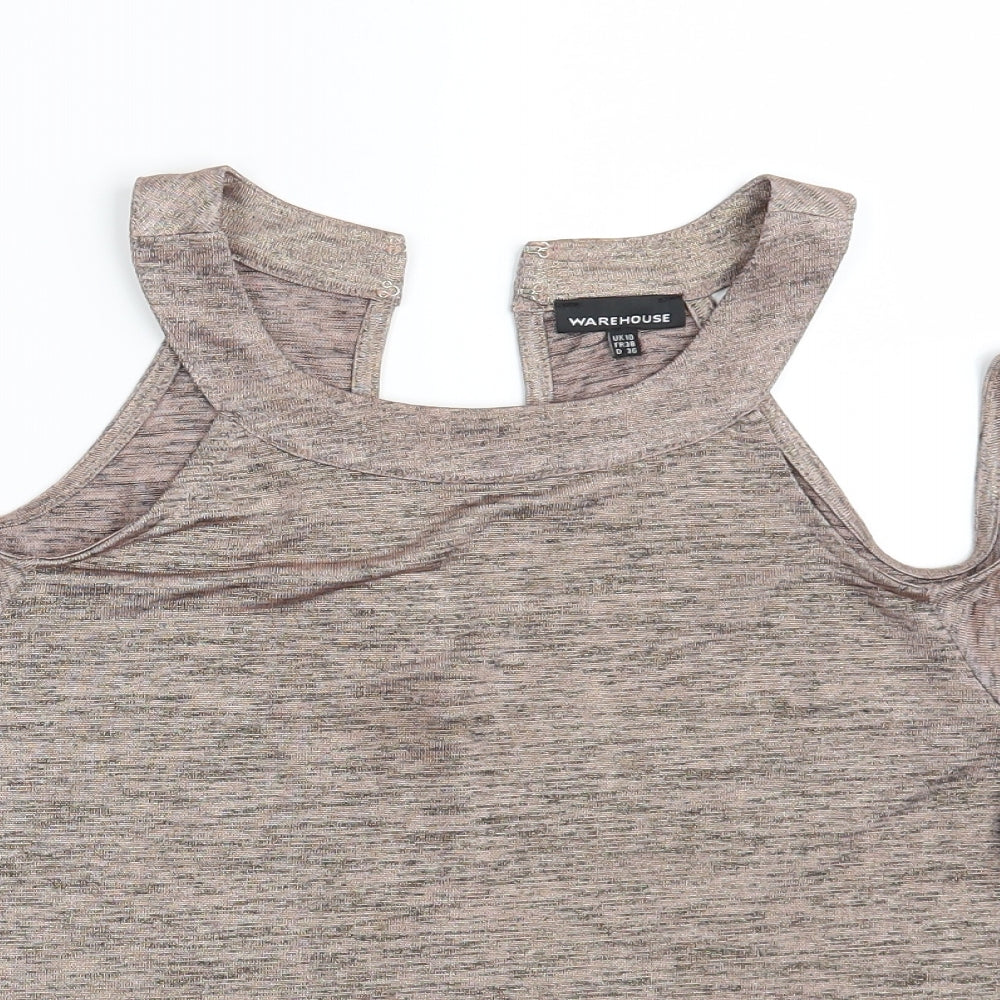 Warehouse Womens Pink   Basic T-Shirt Size 10