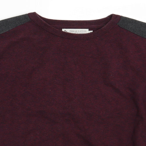 TU Mens Purple   Pullover Jumper Size M