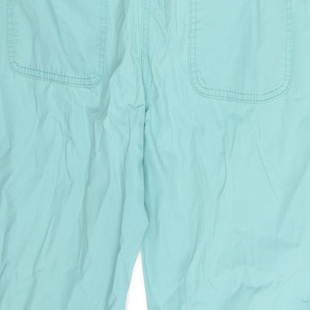 M&S Womens Green   Cut-Off Shorts Size 12