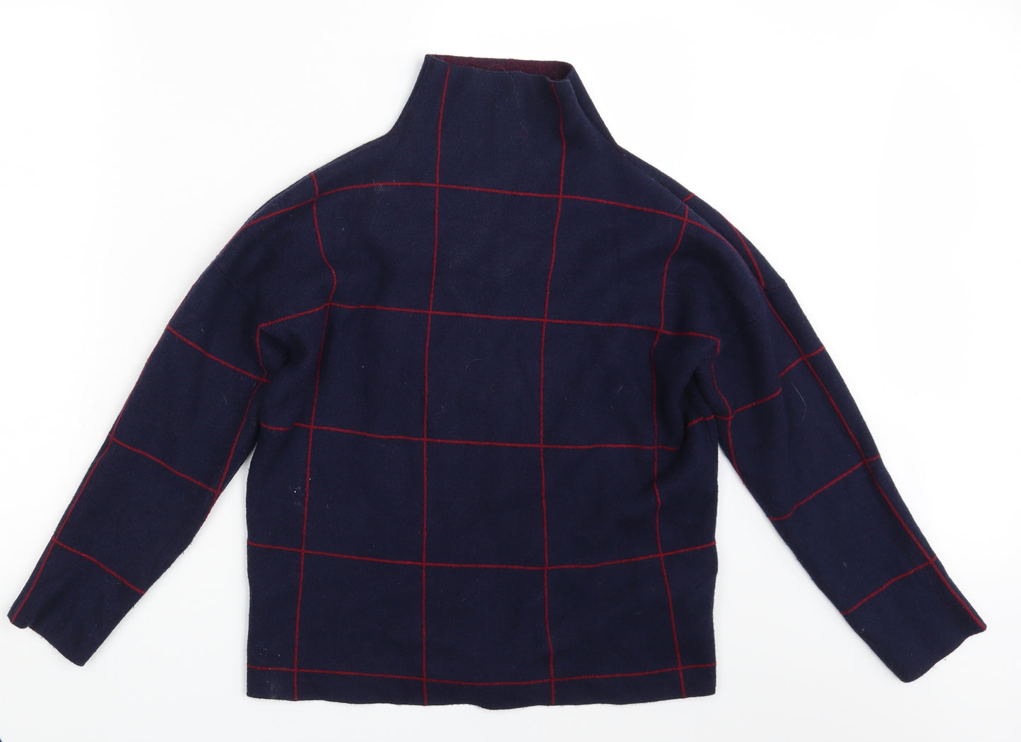 New Look Womens Blue Check  Pullover Jumper Size S