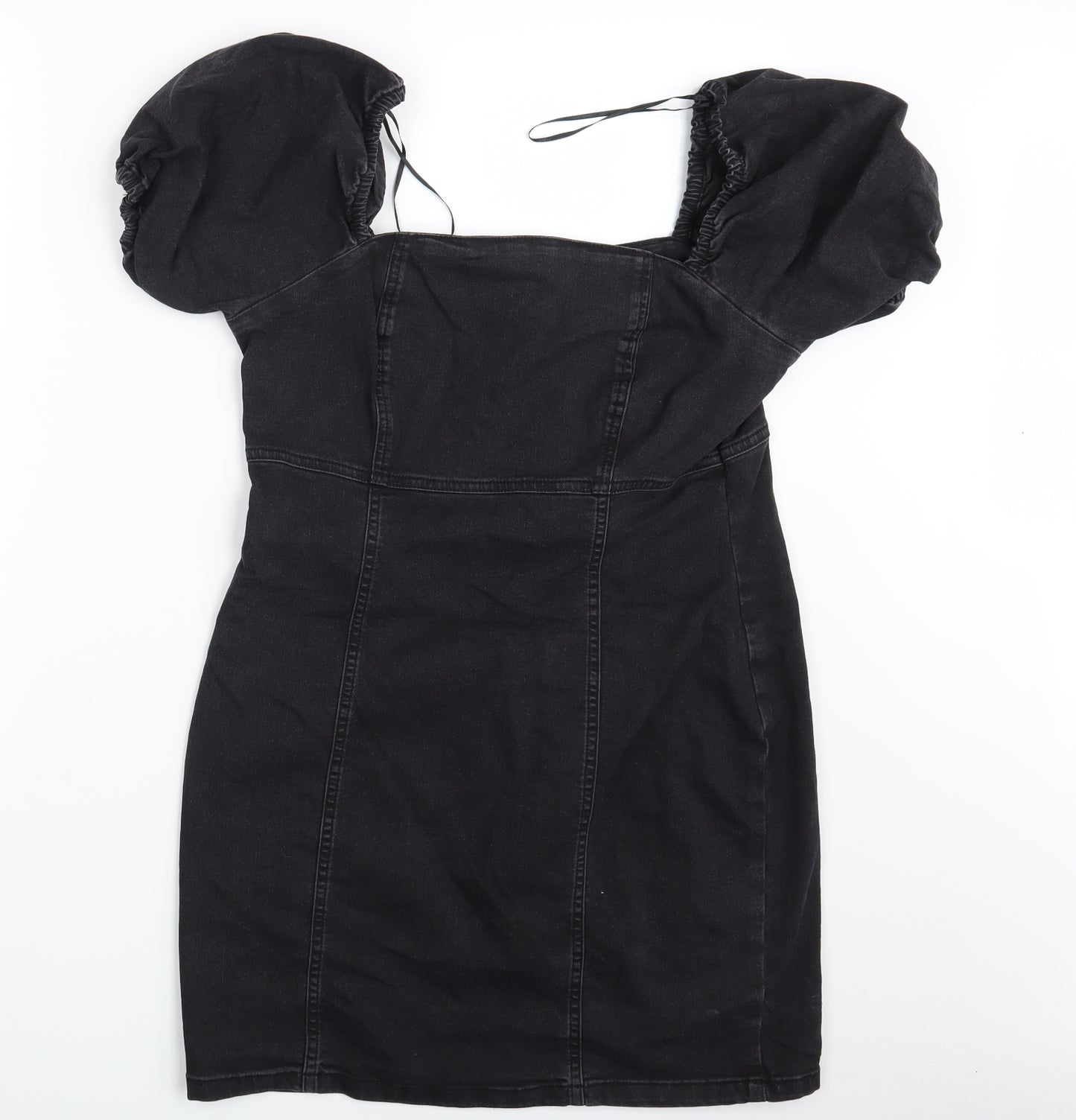 New Look Womens Black  Denim Shirt Dress  Size 16