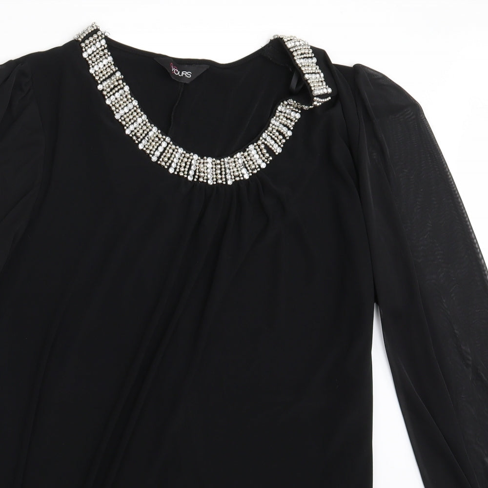 Yours Womens Black   T-Shirt Dress  Size 24