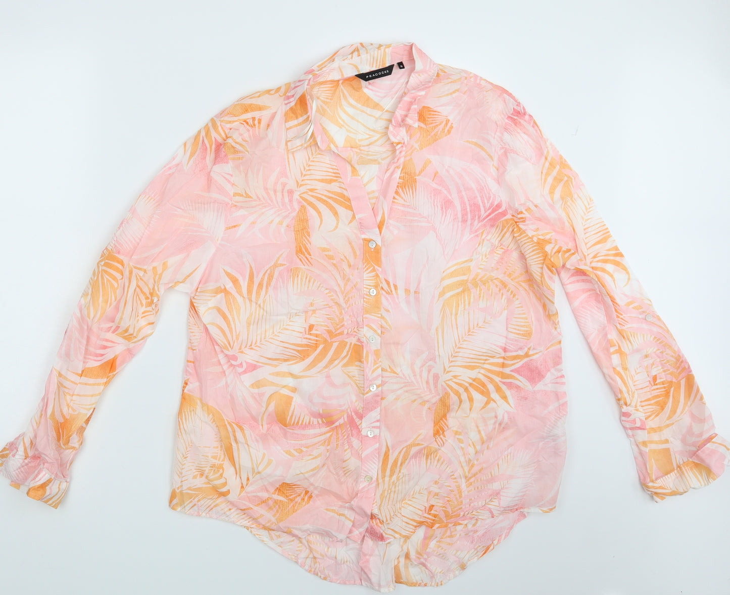 Peacocks Womens Multicoloured Paisley  Basic Button-Up Size 18