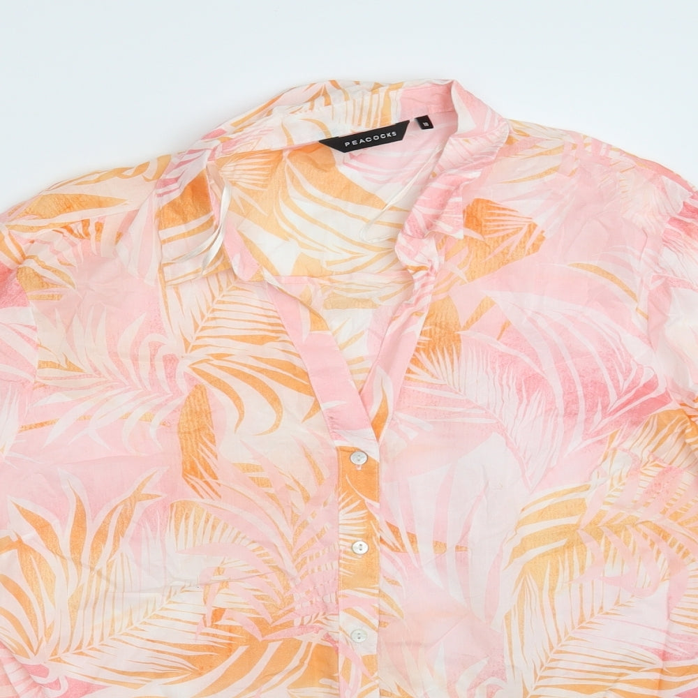 Peacocks Womens Multicoloured Paisley  Basic Button-Up Size 18