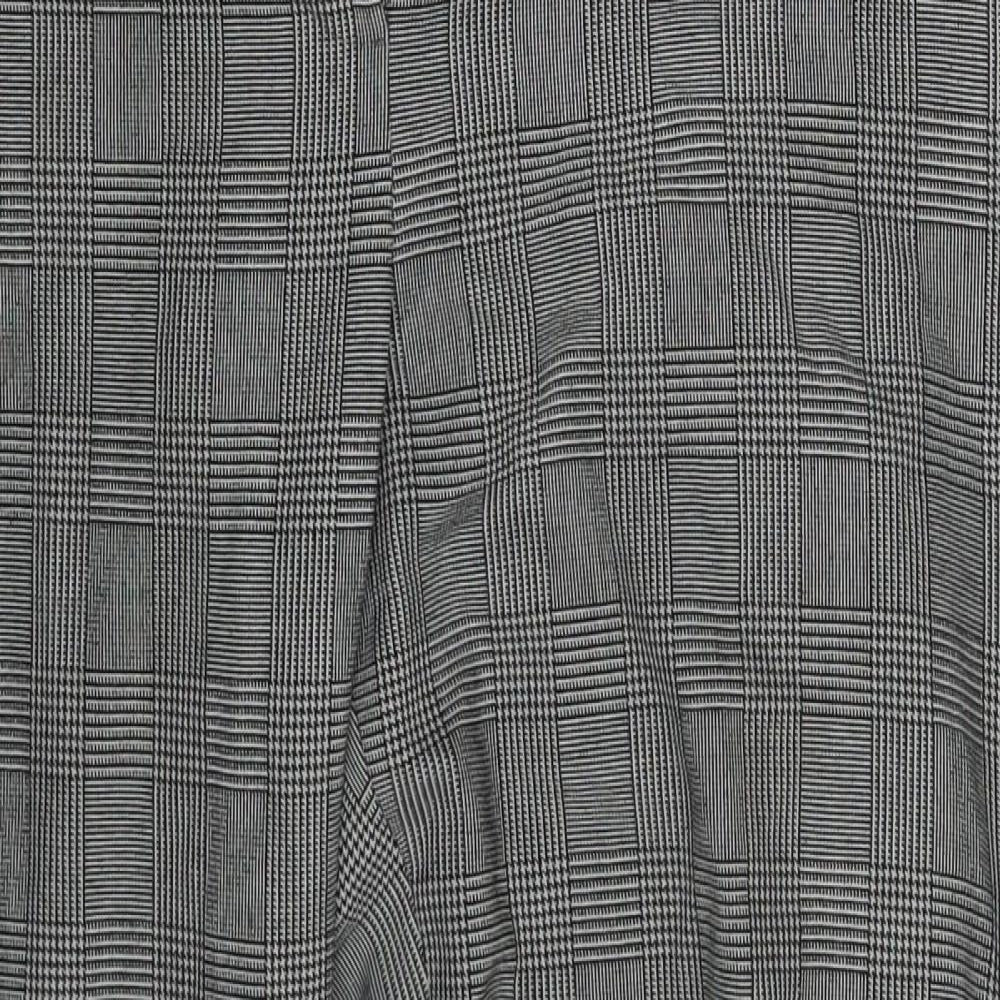 NEXT Womens Grey Check  Capri Trousers Size 10 L22 in