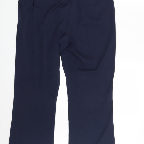 M&S Womens Blue   Dress Pants Trousers Size 18 L24 in