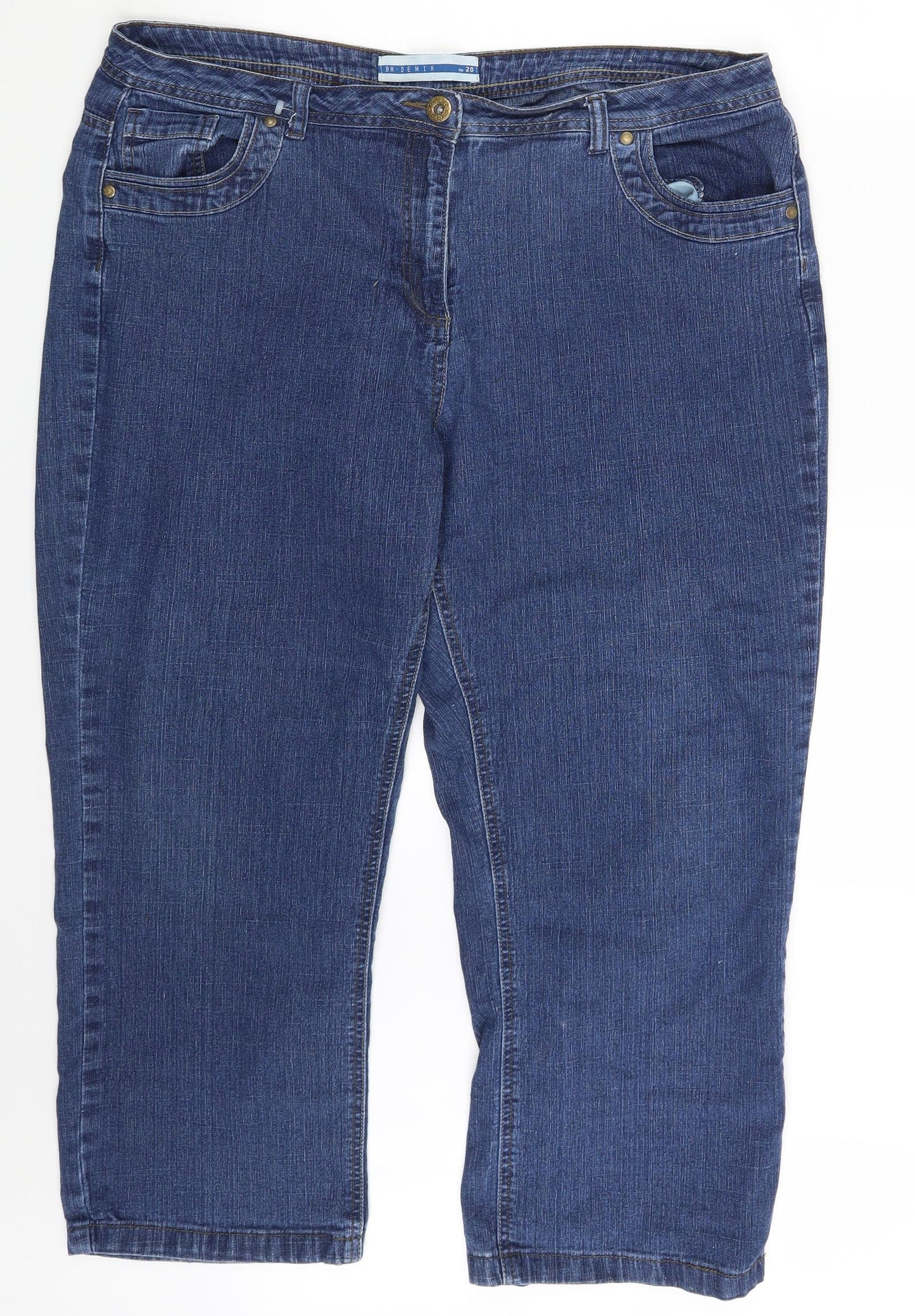BM Womens Blue  Denim Straight Jeans Size 20 L24 in