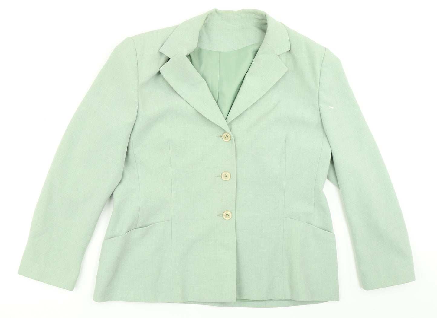 Anne Brooks Womens Green   Jacket Blazer Size 16