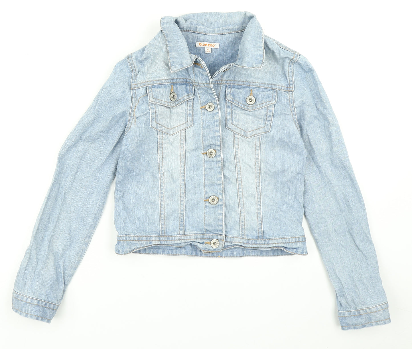 Bluezoo Girls Blue  Denim Jacket  Size 12 Years