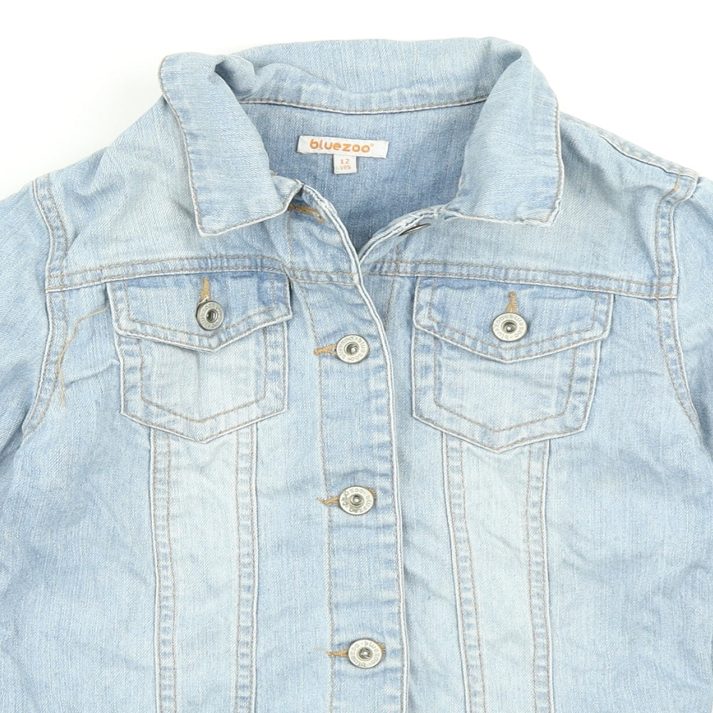 Bluezoo Girls Blue  Denim Jacket  Size 12 Years