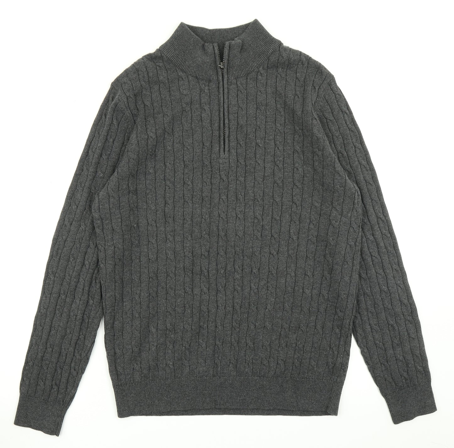 Racing Green Mens Grey  Knit Pullover Jumper Size M