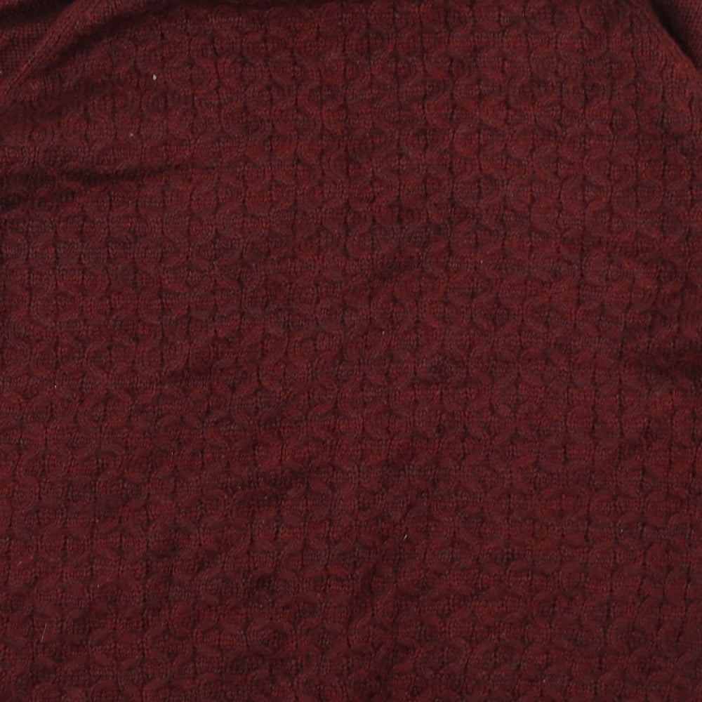 New Look Womens Red  Knit Cardigan Jumper Size 14