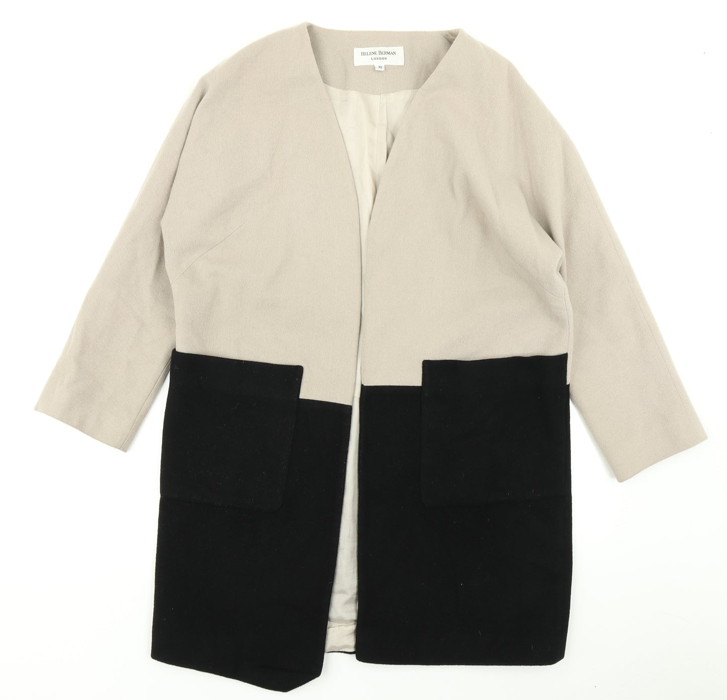 Helene Berman Womens Black   Overcoat Coat Size 10