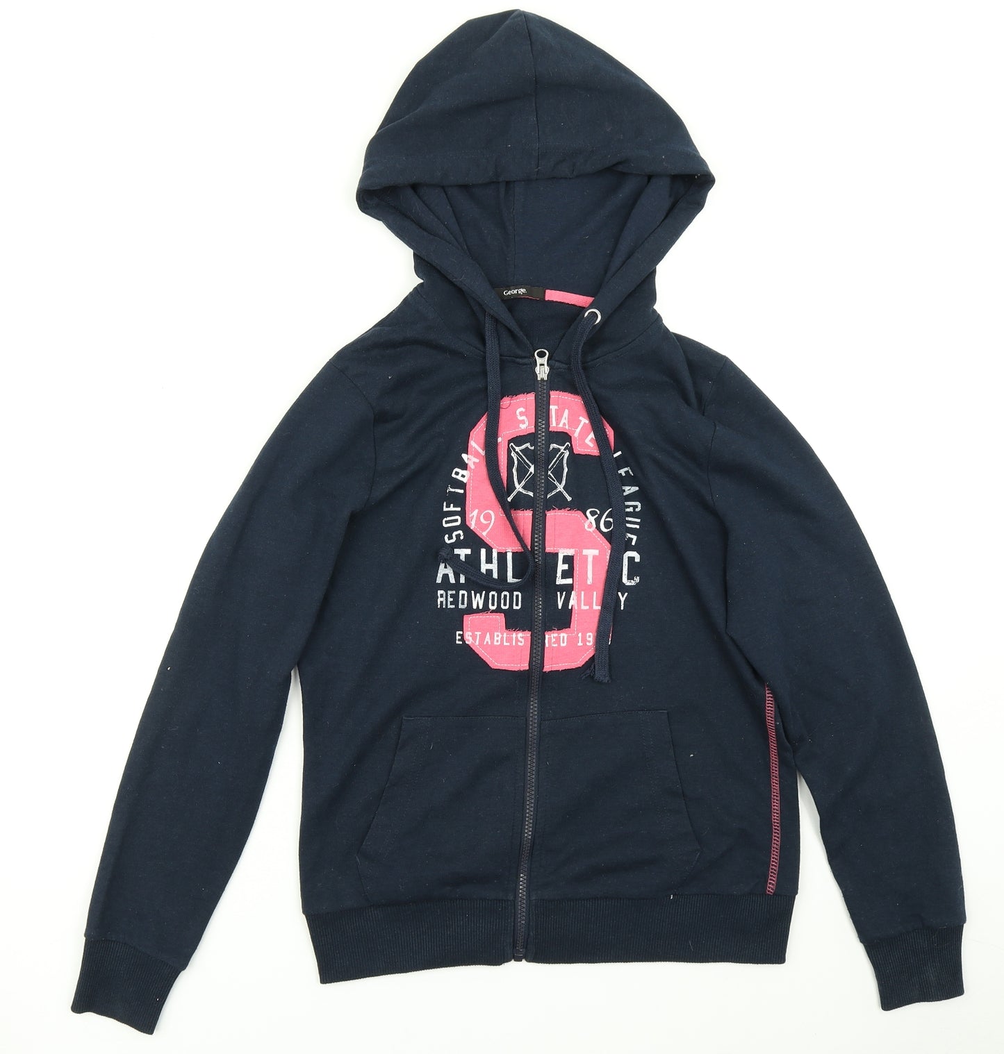 George Womens Blue   Full Zip Hoodie Size 14