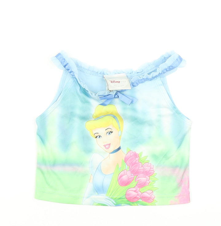 Disney Girls Blue   Cropped Tank Size 2-3 Years  - Disney Cinderella