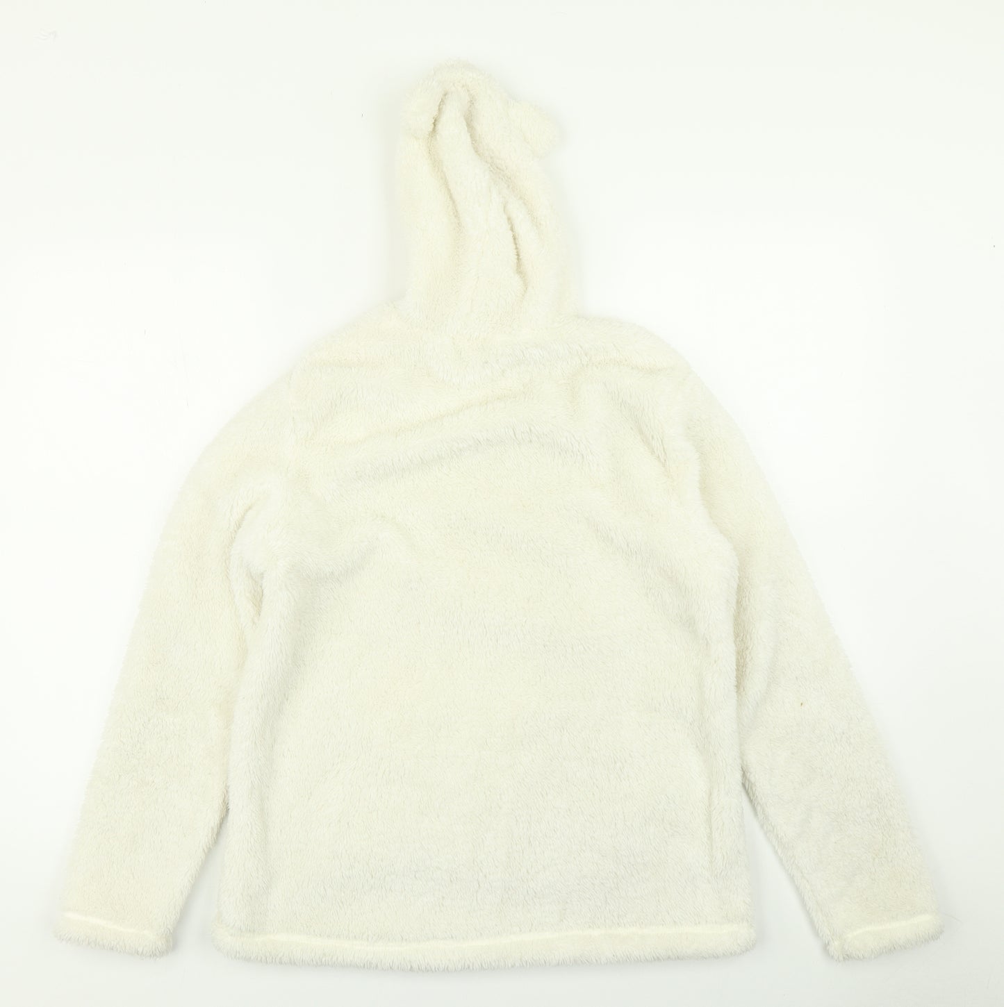 George Girls White  Fleece Pullover Hoodie Size 14-15 Years