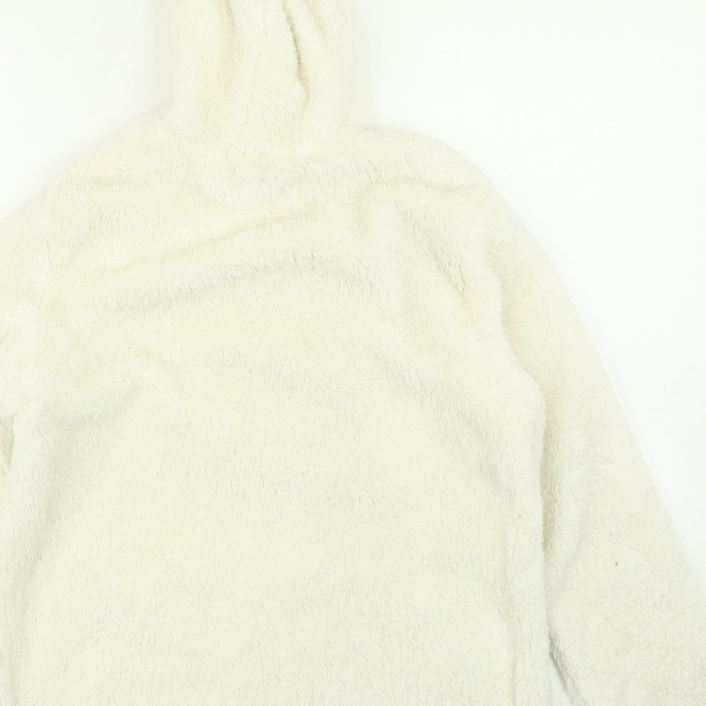George Girls White  Fleece Pullover Hoodie Size 14-15 Years