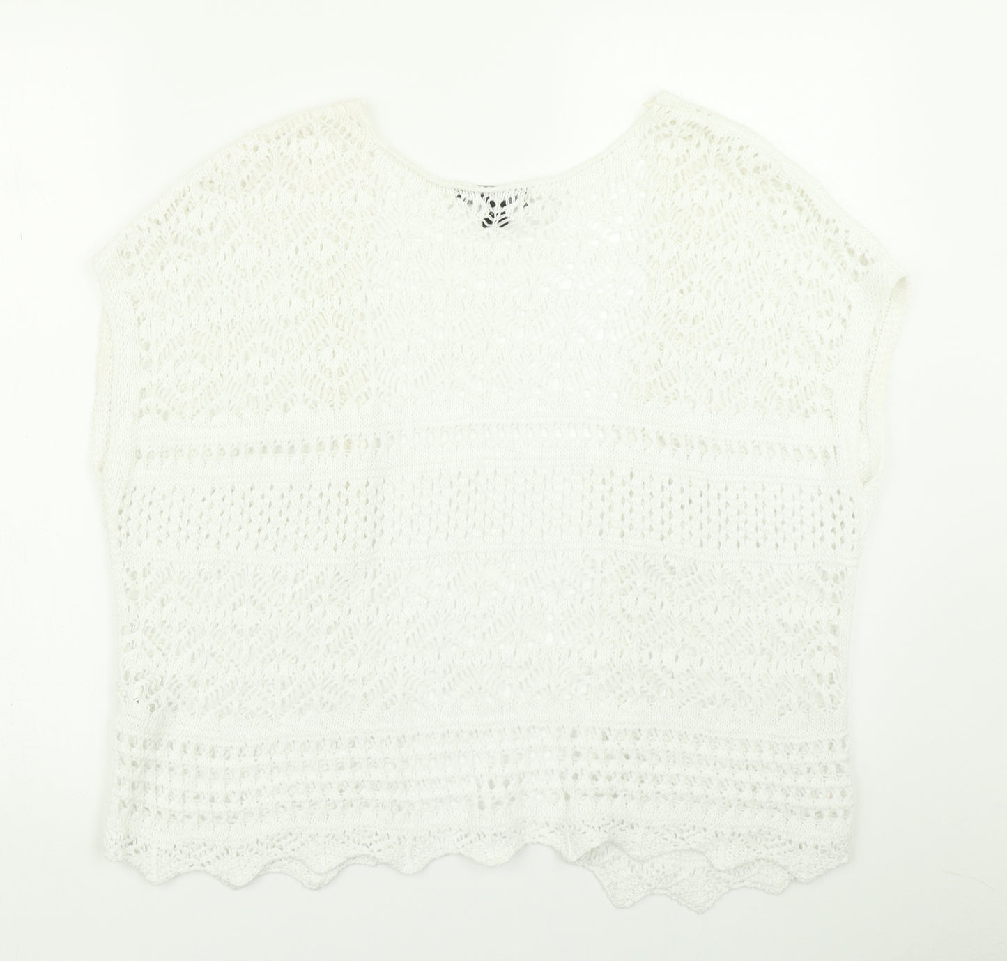 Atmosphere Womens White  Knit Cardigan Jumper Size M