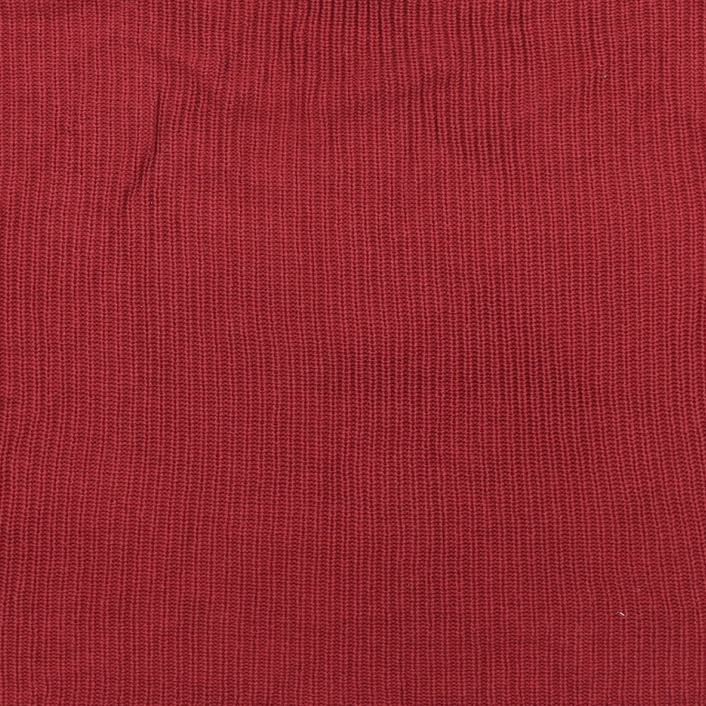 Divided Womens Red  Knit Pullover Jumper Size S