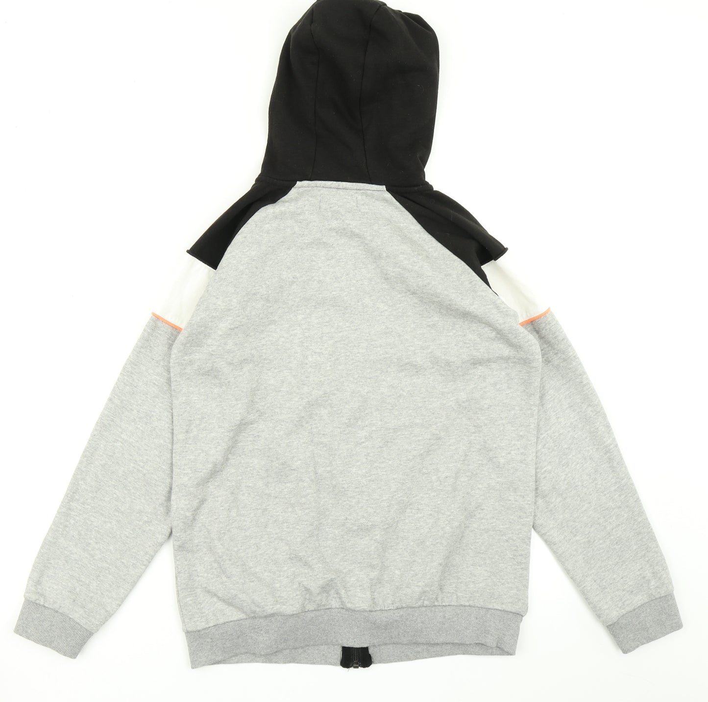 Matalan Boys Grey Colourblock  Full Zip Hoodie Size 13 Years