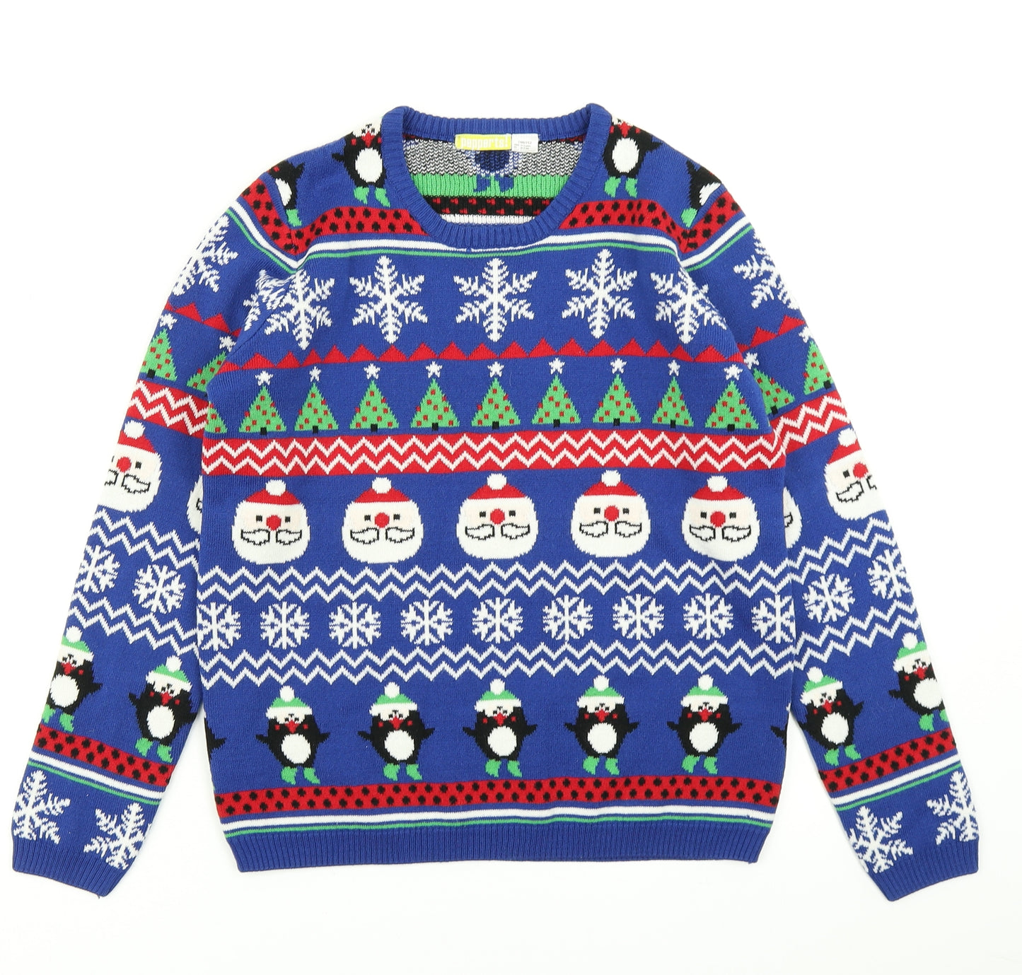 Pepperts! Boys Black Fair Isle Knit Pullover Jumper Size 10-11 Years  - Christmas jumper