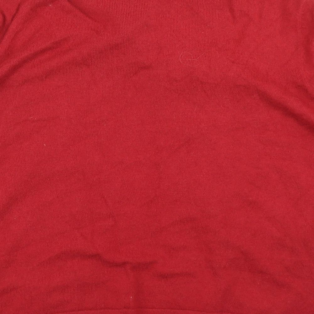 Marks & Spencer Womens Red  Knit Cardigan Jumper Size 16