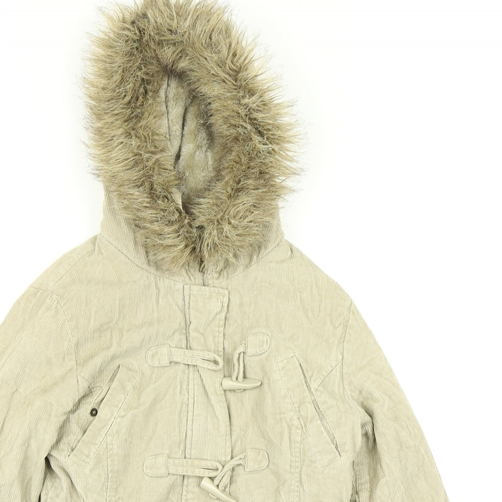 Bay Womens Beige   Parka Coat Size 10