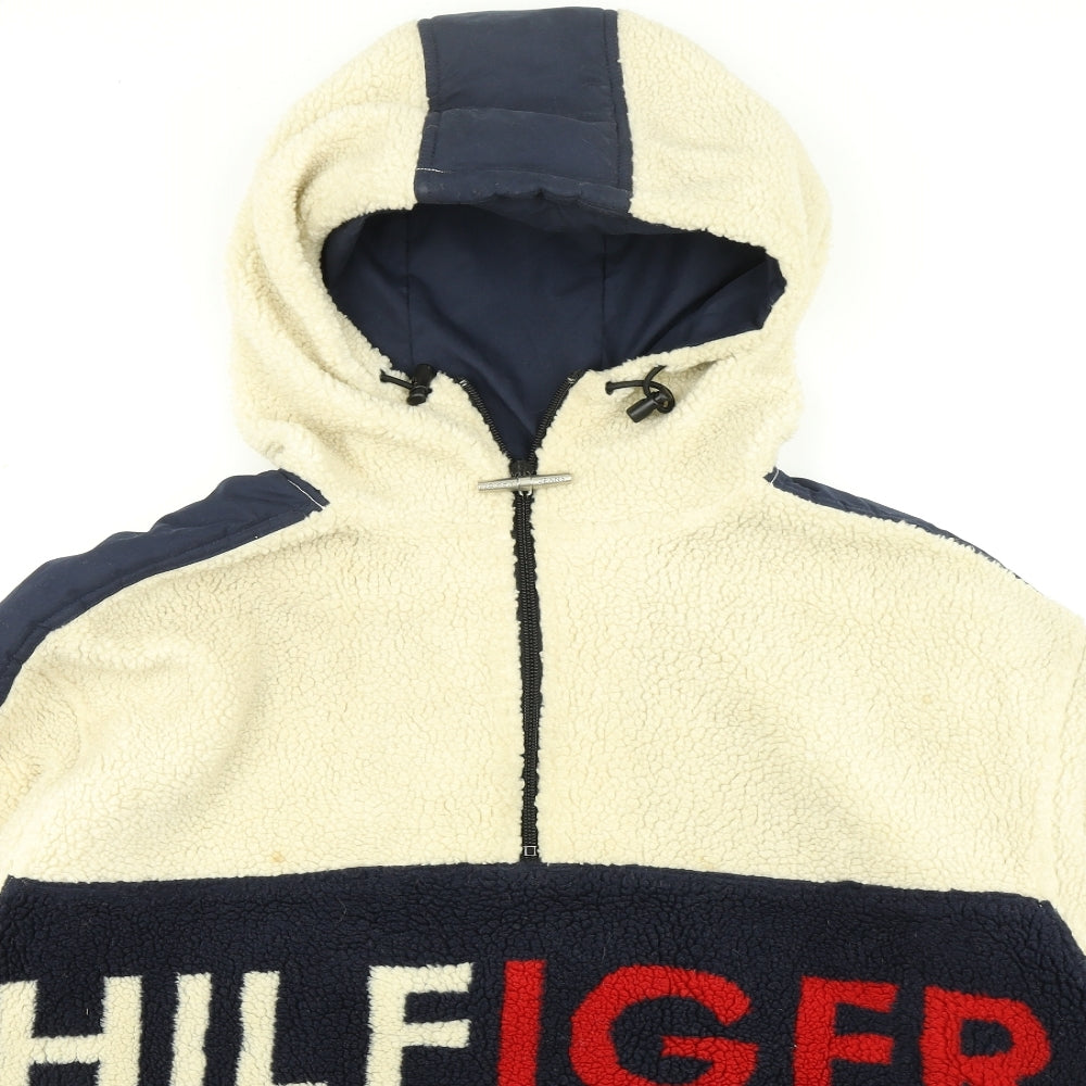 Tommy Jeans Mens Beige  Fleece Pullover Hoodie Size 2XL