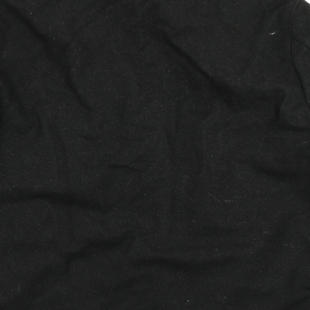 Thomas Nash Mens Black   Overcoat Coat Size L