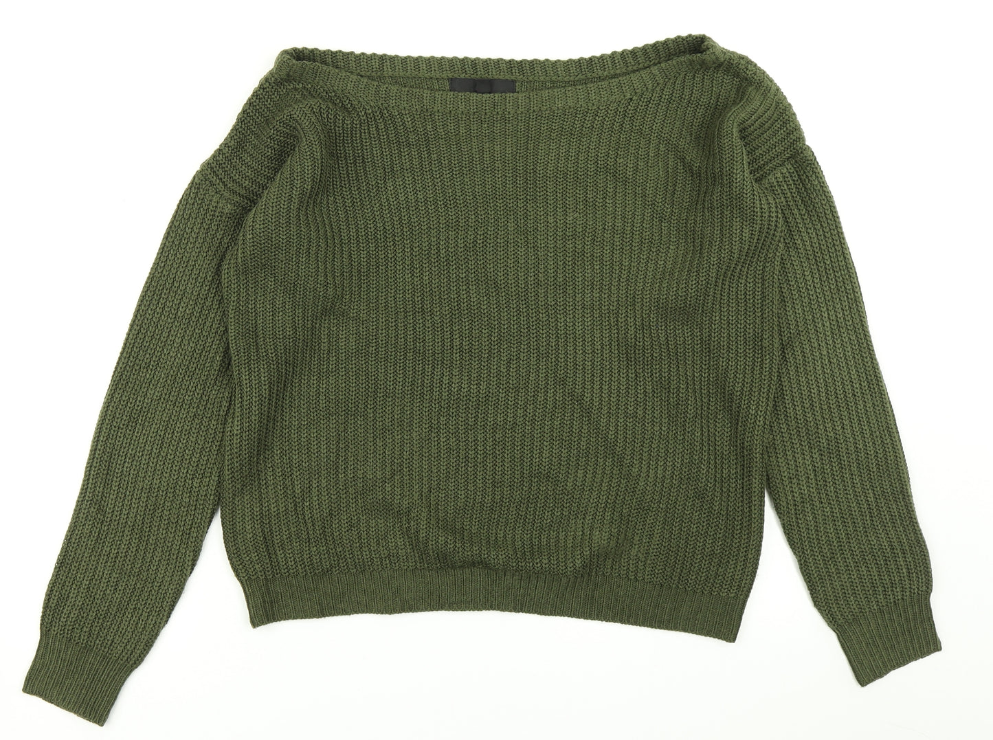 Missguided Womens Green  Knit Pullover Jumper Size S
