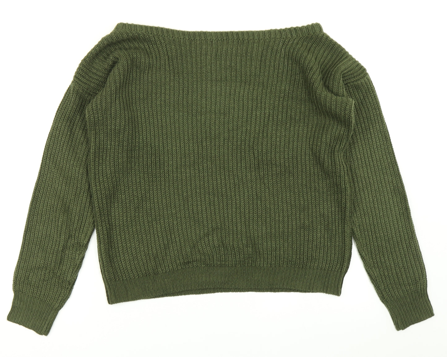 Missguided Womens Green  Knit Pullover Jumper Size S