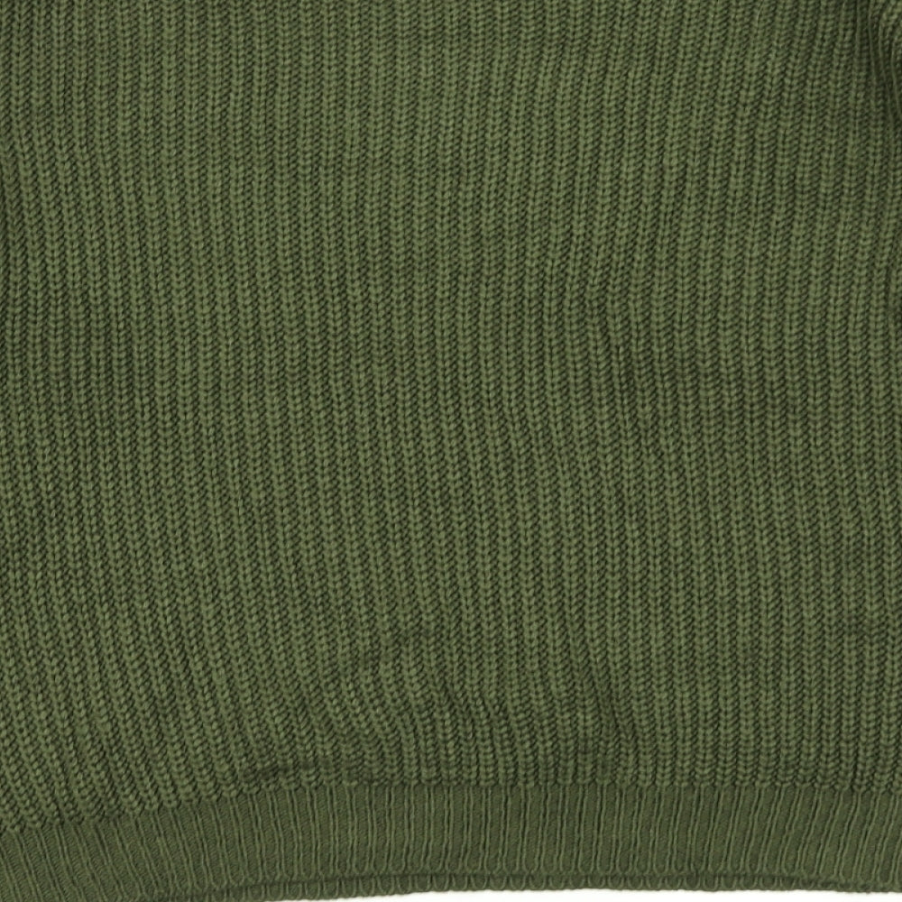 Missguided Womens Green  Knit Pullover Jumper Size S