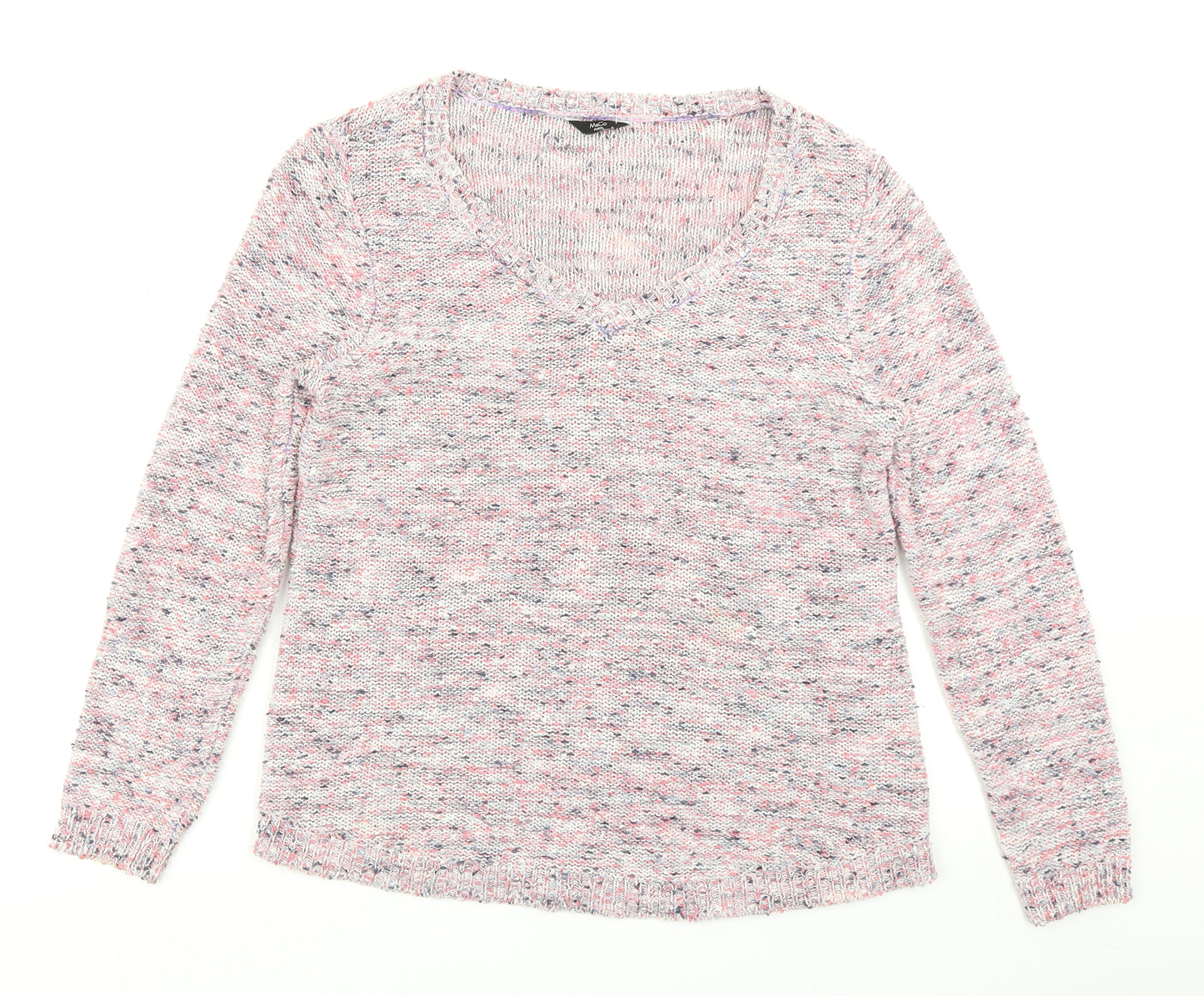 M&Co Womens Pink  Knit Pullover Jumper Size 12