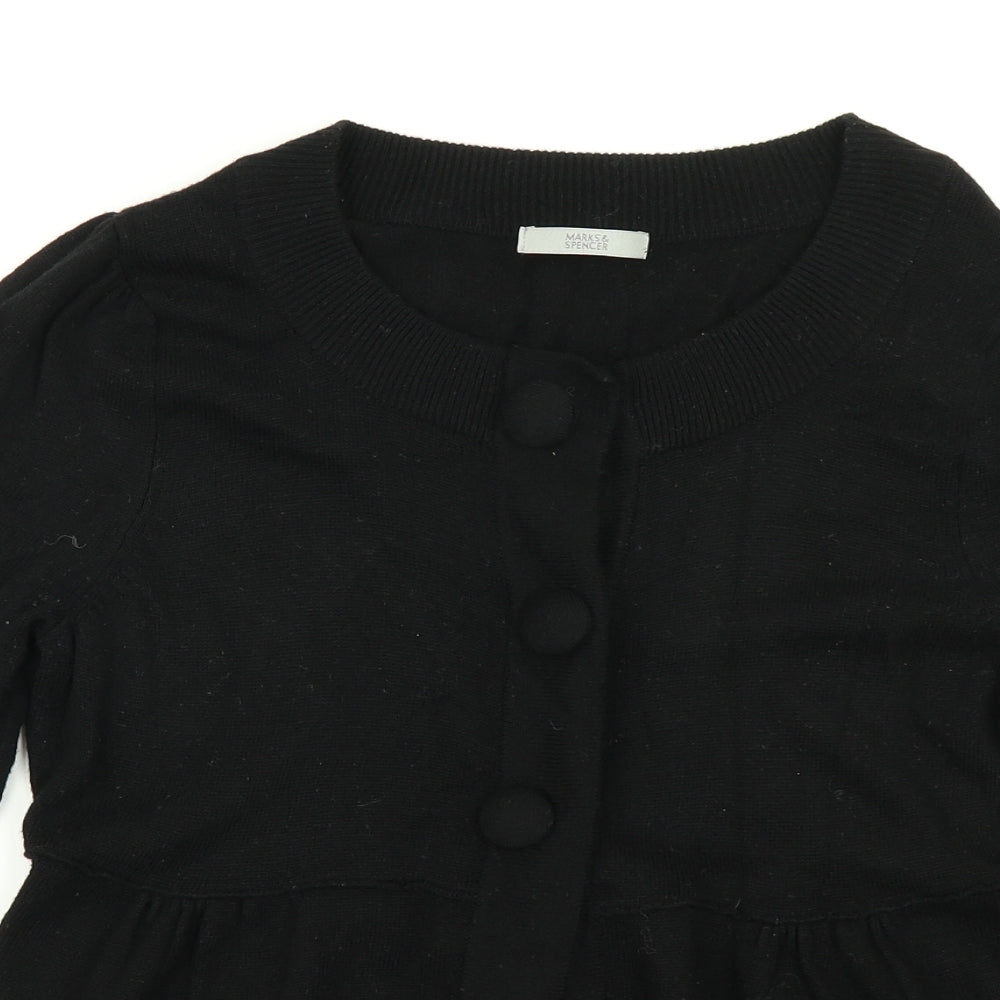 Marks & Spencer Womens Black  Knit Cardigan Jumper Size 10