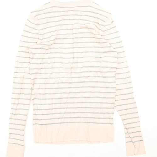Principles Womens Pink Striped Knit Pullover Jumper Size 8