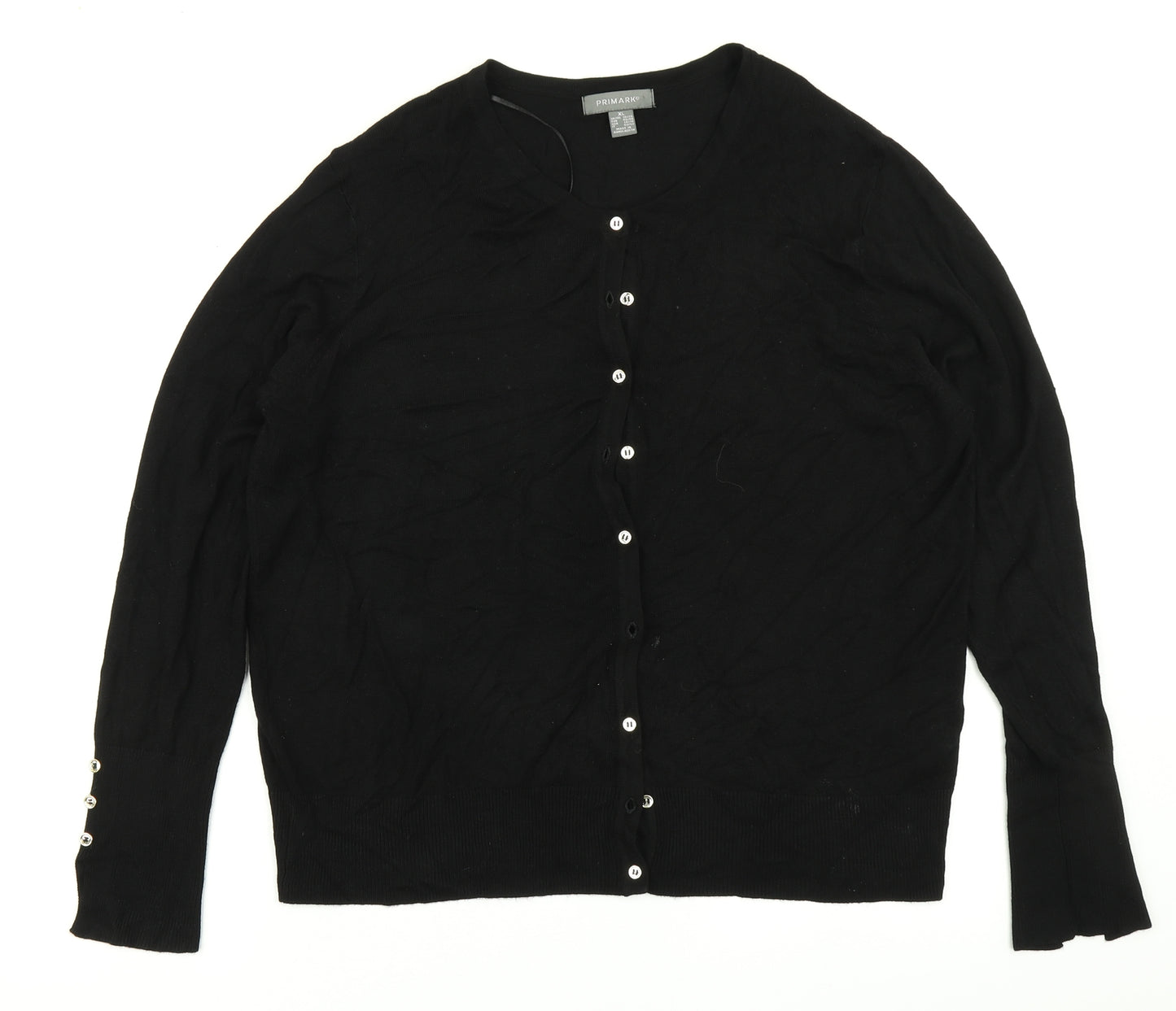 Primark Womens Black  Knit Cardigan Jumper Size XL