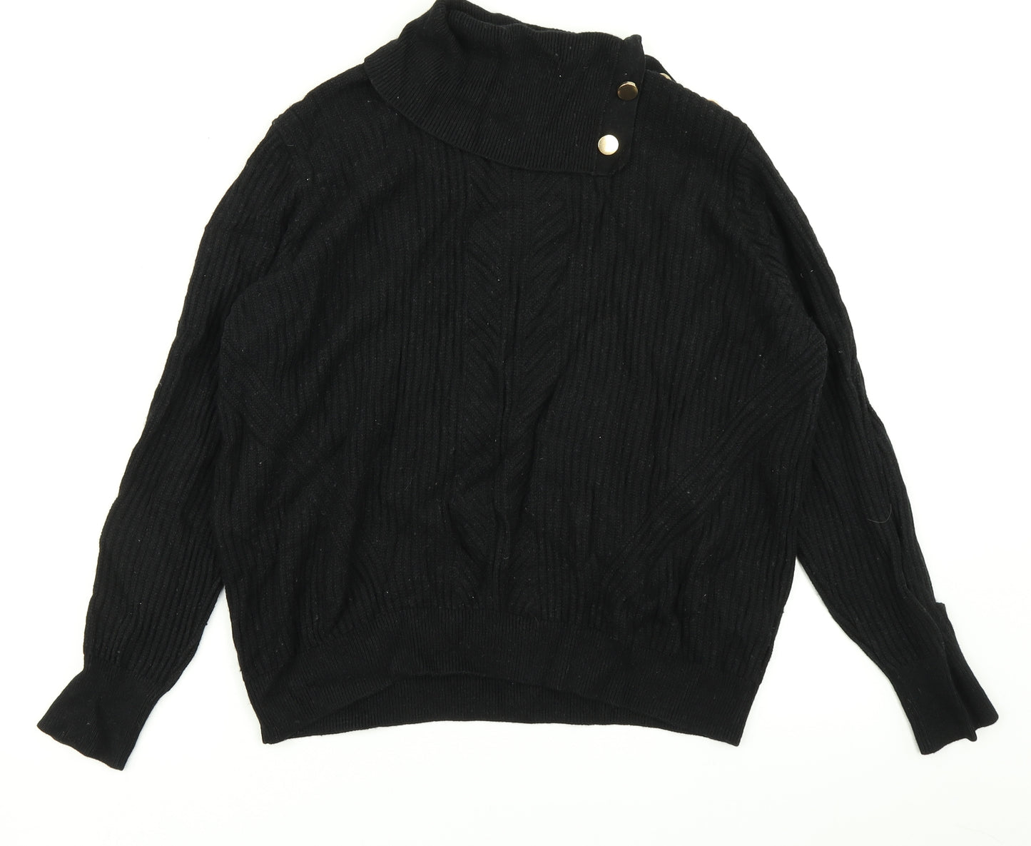 Per Una Womens Black  Knit Pullover Jumper Size 20