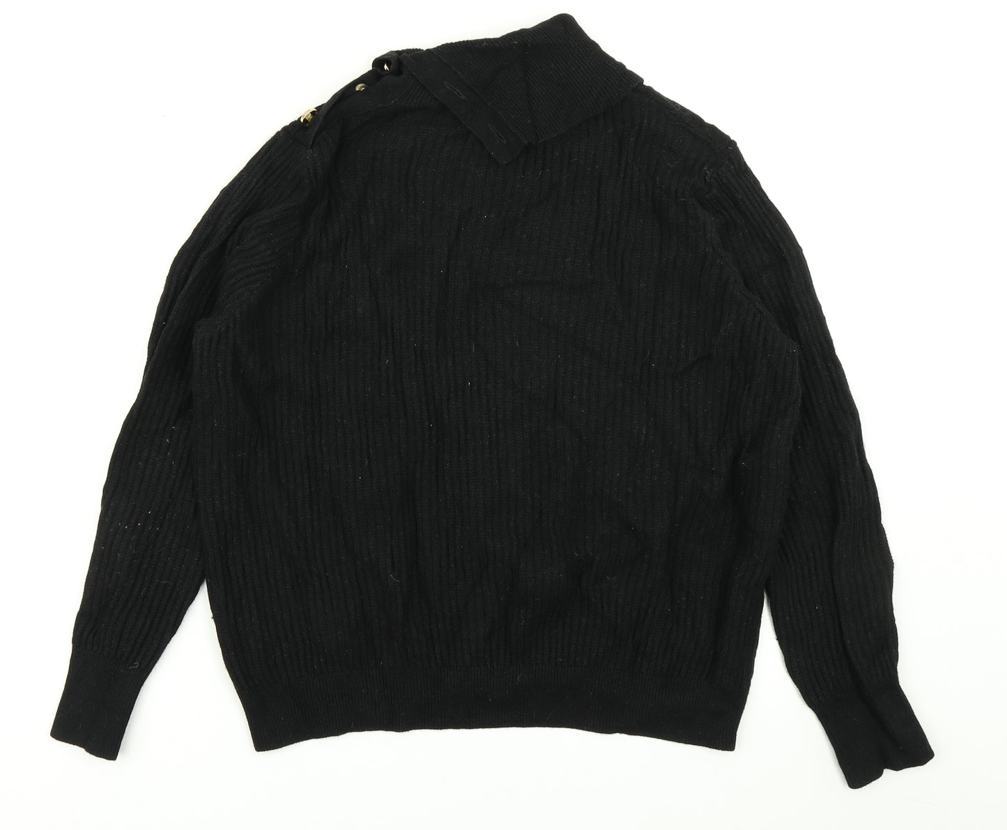 Per Una Womens Black  Knit Pullover Jumper Size 20